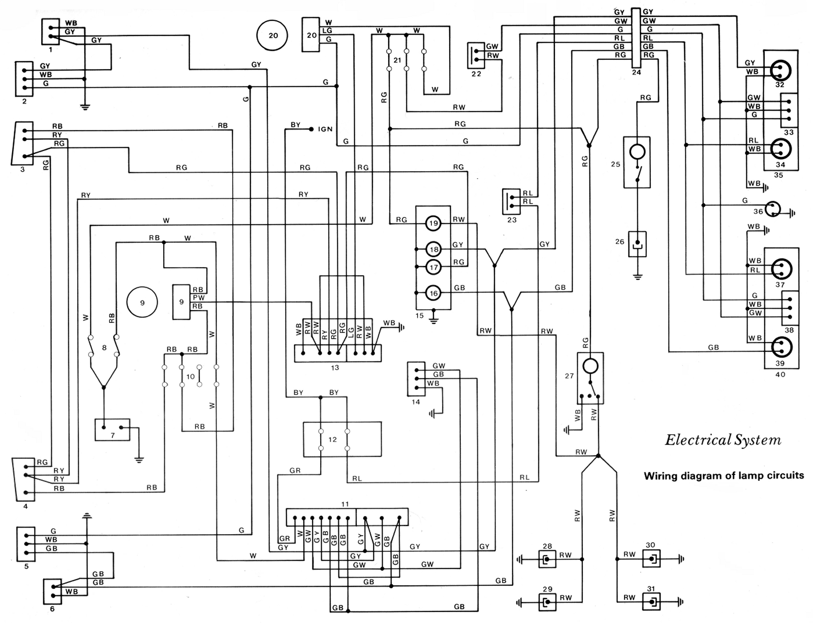 File:KE70 Wiring Diagram - Lamp Circuit Schematic.jpg ... jeep trailer hitch wiring harness 